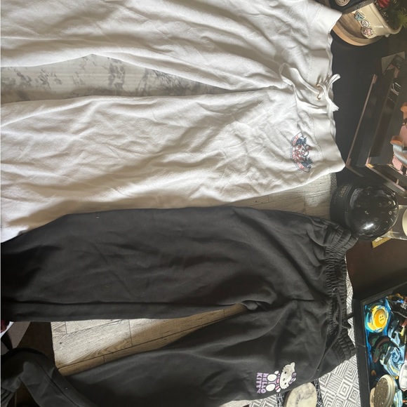 Hello Kitty Black Sweatpants and  juicy couture White Sweatpants Set - Picture 1 of 7